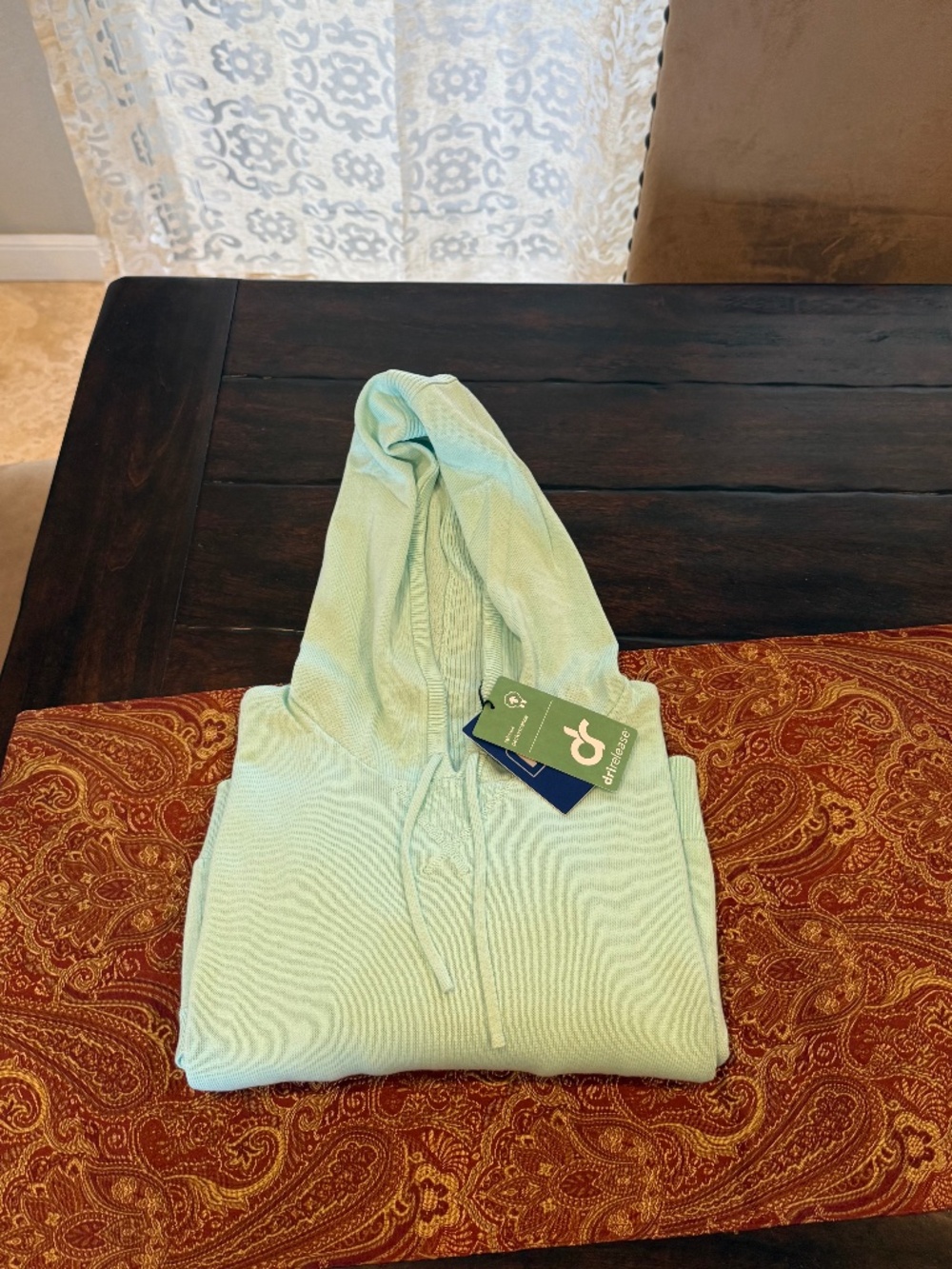 Footjoy Men's XL Mint Dri-Release Wool Sweater Hoodie MSRP $145